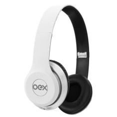 FONE DE OUVIDO COM MICROFONE OEX HP103 STYLE BRANCO-Unissex