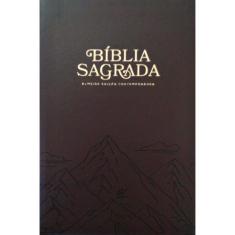 Bíblia Sagrada aec Letra Grande Marrom Luxo