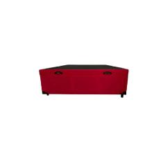 Cama Box Baú Casal Suede Vermelho