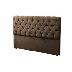 Cabeceira EBox Paris King  1,95m Em Suede Marrom