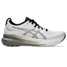 ASICS Tênis de corrida masculino Gel-Kayano 31, Branco/cinza Piedmont, 42