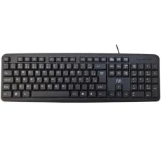 Teclado com Fio Slim Conexão USB Cabo de 150cm Preto Multilaser