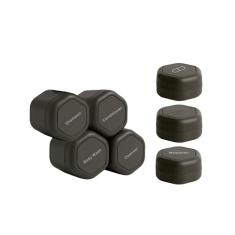 Cadence Recipientes de viagem – Conjunto de cápsulas de rotina diária – Cápsulas magnéticas de viagem – para xampu, condicionador, sabonete líquido, pílulas e mais – 4 Flex Medium (37 g) e 3 Flex
