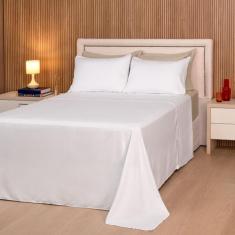 Jogo de cama línea king micropercal 200 fios - 4 peças - Casa Paulinha
