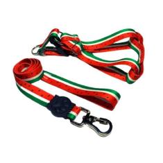 Coleira Peitoral Cães Super Premium Seda 25Mm - Vermelho Nº7 - Nica pe