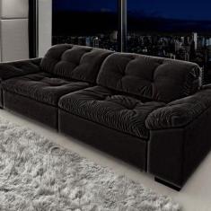 Sofá Retrátil e Reclinável 2 Lugares 220 Cm Pérola Veludo - Denken