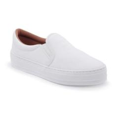 Tênis Slip On Feminino Liso Conforto Casual Dia a Dia-Feminino