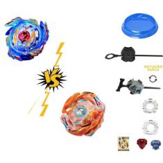 Kit 2  Beyblade  Lançadorer Arena Ponteira Tornado Gyro - Str Store