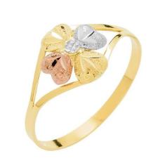 Anel de Ouro 18k Tricolor Florzinha - Meu Anel, 15