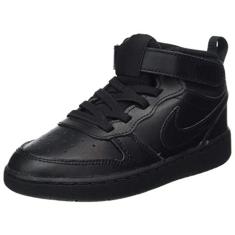 Nike Tênis infantil unissex Court Borough Mid 2, Preto/Preto/Preto, 10 Toddler