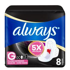 Absorvente Always Noturno Suave Com Abas G 8 Unidades