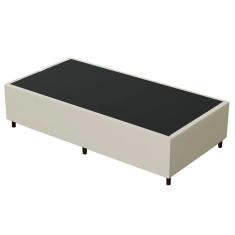 Base Para Cama Box Solteiro 88x188cm Hit Z04 Sintético Bege- Mpozenato