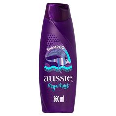 Aussie Mega Moist Óleo de Jojoba e Alga Marinha Australiana Shampoo 360 ml