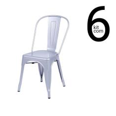 Conjunto 6 Cadeiras Tolix - Cinza