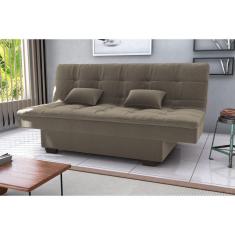 Sofá Cama Esmeralda Veludo Cappuccino E434 - Matrix