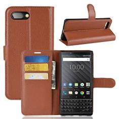 Capa para BlackBerry Keyone 2 Capa flip carteira de couro para BlackBerry Keyone 2 Capa de proteção de telefone A capa com design simplificado