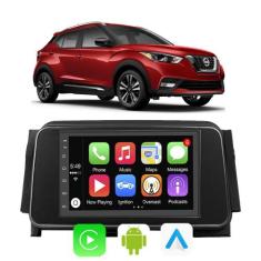 Kit Multimidia Android Carplay Kicks 2016 a 2022 7 Polegadas GPS Wifi 