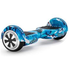 Hoverboard Skate Elétrico 6.5 Azul Camuflado Led Bluetooth - Brinovar