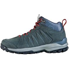 Oboz Sypes Mid Leather B-Dry Tênis de caminhada impermeável, ardósia, 34