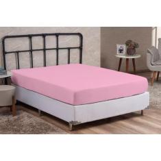 Lençol Casal 100% Algodão com Elástico Prime Percal 200 Fios Cama Box 