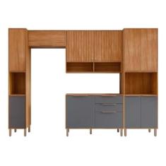 Armário Cozinha Compacta 100Mdf 5Pçs 2Aéreos 1Torre 1Paneleiro E 1Balc
