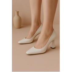 Scarpin Feminino Mozione Sapato Salto Taça 8 cm Conforto Macio Casual 