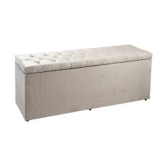 Recamier Baú 0,90m Madrid Suede Bege Dal Poz Estofados