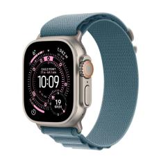 Apple Watch Ultra 3 GPS + Cellular - Caixa natural de titânio – 49 mm - Pulseira loop Alpina azul-clara – M