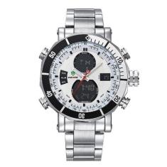 Relógio Masculino Weide Anadigi Wh5203 Prata Branco