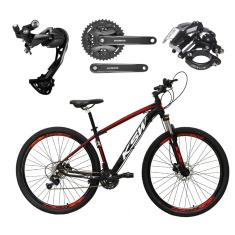 Bicicleta Aro 29 Ksw Xlt 27v K7 Câmbio Shimano Alívio Freios a Disco Hidráulicos Suspensão com Trava-Unissex