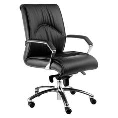 Cadeira Diretor Luxuosa com Braços Fixos Linha Eiffel Preto - Design O