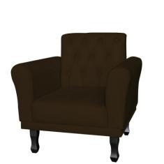 Poltrona Decorativa Classic Capitonê Suede Diversas Cores - DS Estofad