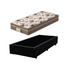 Cama Box Solteiro + Colchão Mola Ensacada Probel Style Pillow