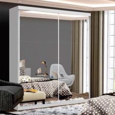 Guarda Roupa 2 Portas De Correr E 3 Espelhos Minastex