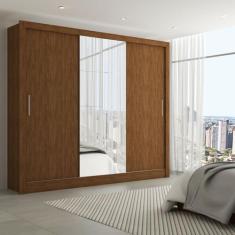 Guarda-Roupa Casal Katherine 3 Portas 3 Gavetas com Espelho - Panorama