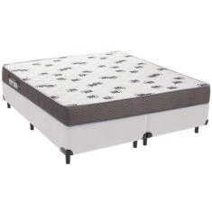 Cama Box e Colchão Light Espuma D33 Queen Ortobom,  Branco