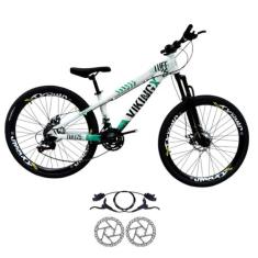 Bicicleta Vikingx Tuff 25 Quadro Aluminio 24V Freio Hidraulico Diantei