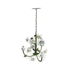 Lustre de Ferro Rustico para Sala de Estar Envelhecido com Flores