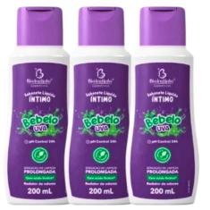 Kit 3 Sabonete Líquido Íntimo Bebelo Uva 200Ml - Bio Instinto