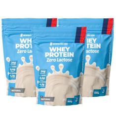 3x Whey Protein Concentrado Zero Lactose 900g New Nutrition, Natural