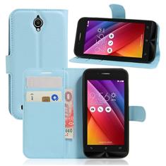 Capa ASUS ZenFone GO/ZC451TG, capa carteira flip de couro PU premium com compartimento para cartão, suporte e fecho magnético [capa interior à prova de choque de TPU] Compatível com ASUS ZenFone