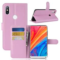 XIAOMI MIX 2S Capa, carteira flip de couro PU premium com compartimento para cartão, suporte e fecho magnético [capa interior à prova de choque TPU] Compatível com XIAOMI MIX 2S