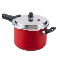 Panela De Pressão Fechamento Externo Antiaderente 4,5L Vermelho - Alum