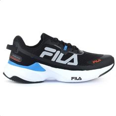 Tenis Fila Recovery Masculino, Black/Dresden Blue/Red Orange, 44
