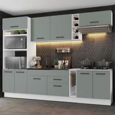 Cozinha Completa Madesa Agata 290001 com Armário e Balcão (Sem Tampo e