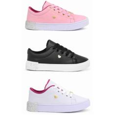 Kit Três Tênis Casual Versátil Feminino Alta Qualidade E Conforto Infa