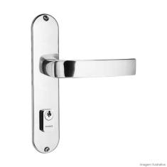 Fechadura Externa Aço Zamac Vic 929-80 Com Espelho Pado Cromado