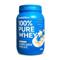Whey 100% Pure Protein Concentrado Probiótica 900g, Baunilha
