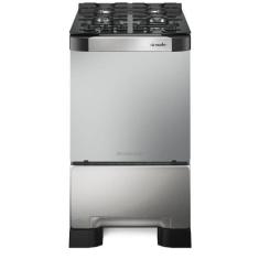 Fogão 4 Bocas Mueller Decorato Vetro Inox com Mesa de Vidro, Inox, Biv