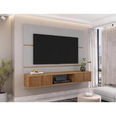 Painel para TV até 65 Polegadas 160cmx136cm 2 Portas Âmbar - Móveis Be